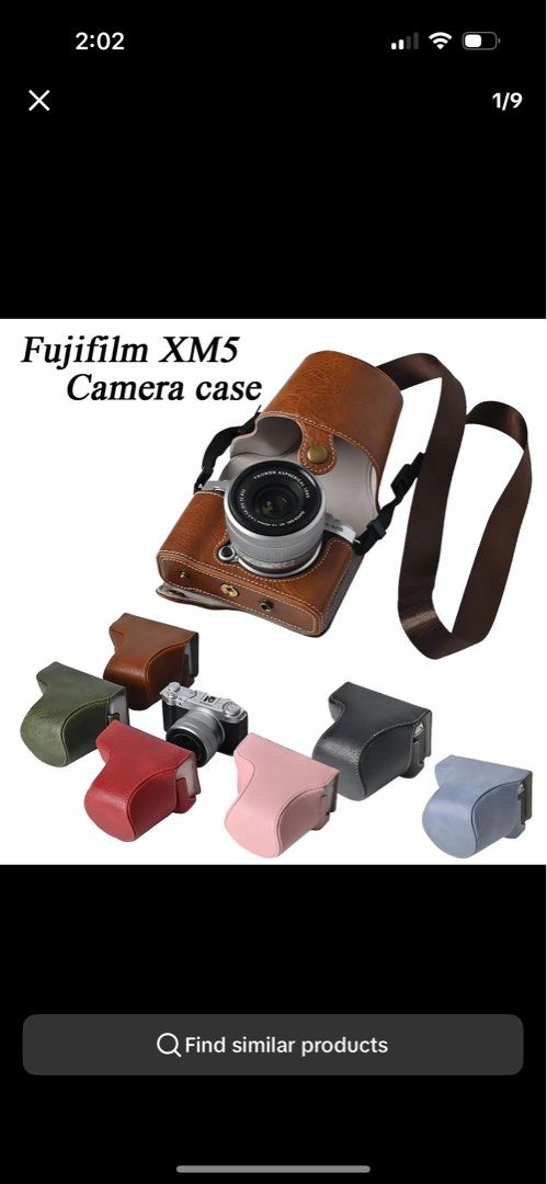 Fujifilm X-M5 Camera Bag / Case (Category: Camera Bags & Carriers) located in Quezon City. Submitted by camilla26705 (Listing ID 1435047018, Image 3). Description: Pu Leather comes with: Camera Case Cover Strap Includes what is seen in the photos rfs: wrong model for my camera.