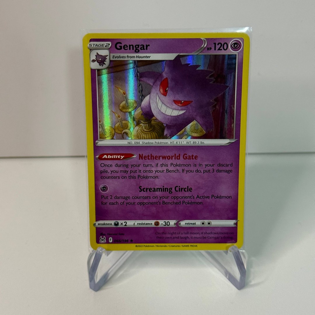 Gengar Lost Origin Holo English Pokemon Card 066/196, Hobbies & Toys ...