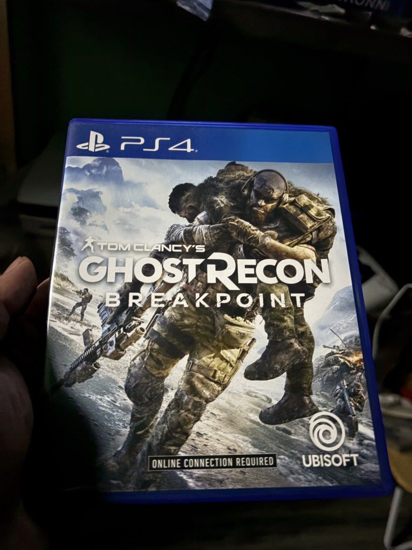 Ghost Recon Breakpoint - PS4 (Category: PlayStation) located in Quezon City. Submitted by rgc_trading (Listing ID 1435019071, Image 1). Description: - Tom Clancy's Ghost Recon Breakpoint for PlayStation 4 - Includes game disc and case - Requires online connection to play - Published by Ubisoft.
