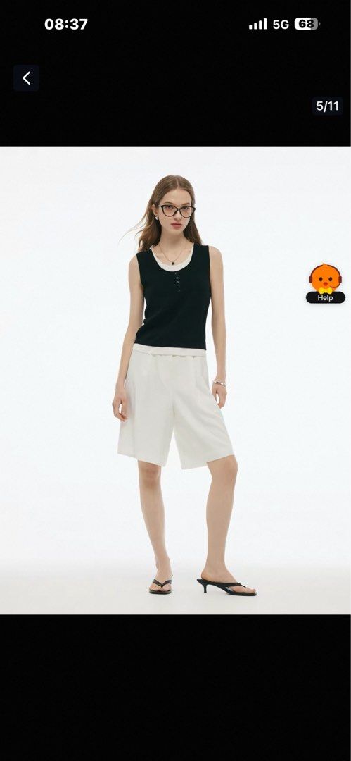 Goelia Tencel Vest Top (Category: Sleeveless) located in Singapore. Submitted by jestay (Listing ID 1434999986, Image 2). Description: Tencel Vest for Women, Summer Vacation Two-Piece Sleeveless Short T-Shirt Top.