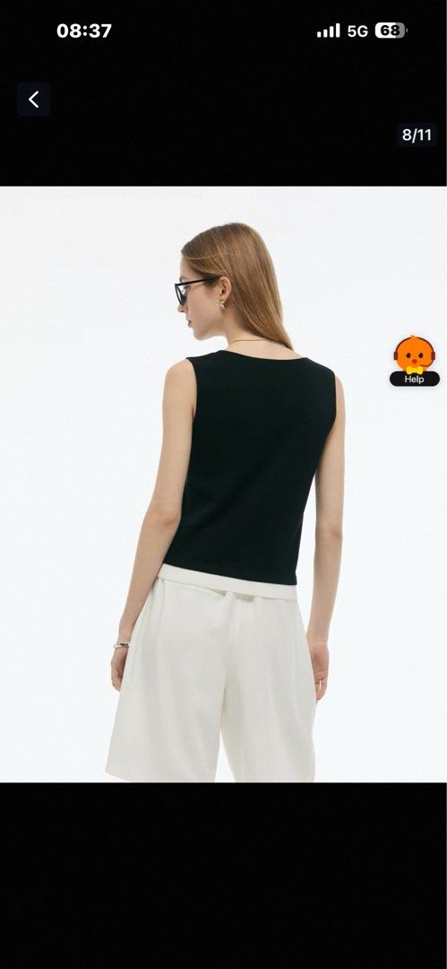 Goelia Tencel Vest Top (Category: Sleeveless) located in Singapore. Submitted by jestay (Listing ID 1434999986, Image 3). Description: Tencel Vest for Women, Summer Vacation Two-Piece Sleeveless Short T-Shirt Top.