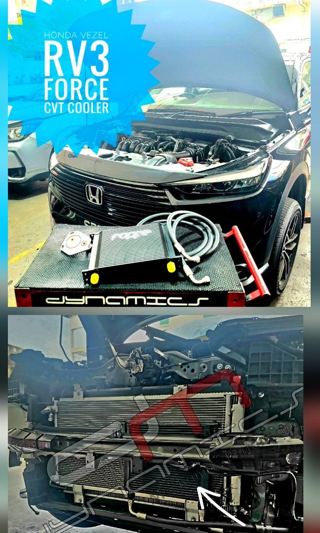 Honda Vezel/Shuttle/Civic FC: FORCE CVT Cooler (Category: Transmission & Drivetrain) located in Singapore. Submitted by dmsingapore (Listing ID 160506106, Image 3). Description: Did you know that 90% of Transmission failure is due to heat? A small investment in CVT Cooler to prolong transmission longevity.......why not! ~~~~~~~~~~~~~~~~~~~~~~~~~~ Honda Vezel RU1/RU3/RV3:- ~~~~~~~~~~~~~~~~~~~~~~~ ➡️ FORCE CVT Cooler @ $580. ➡️ All labour & install