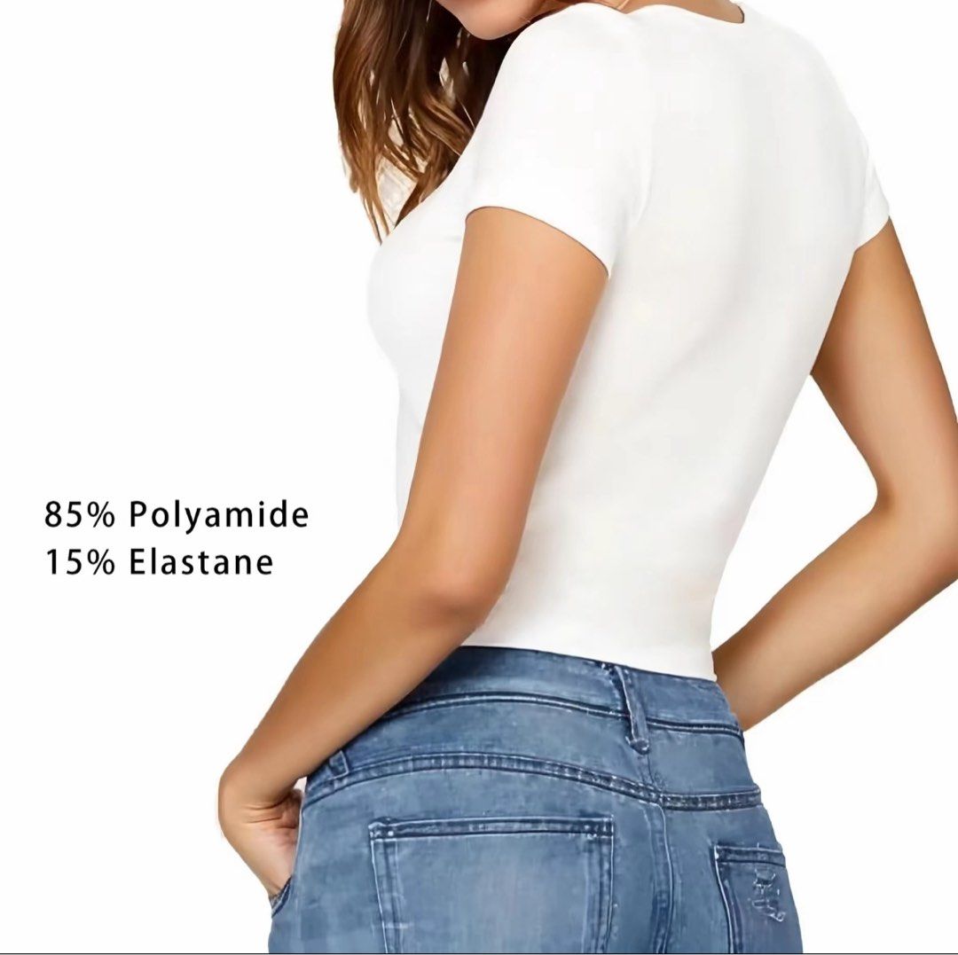 Hottie Diary Short Sleeve Bodysuit (Category: Shirts) located in Bulacan. Submitted by clothesbyash (Listing ID 1435110724, Image 2). Description: - Size XS-S - Only used twice - In color White.