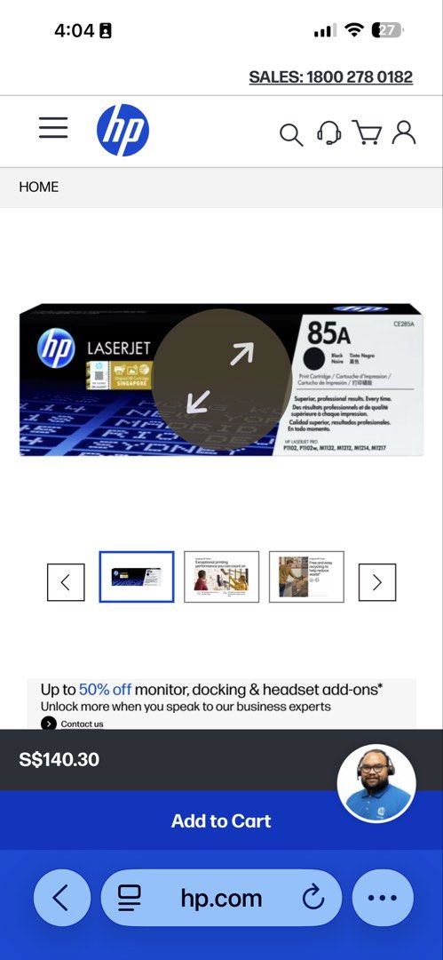 HP LaserJet 85A Black Toner Cartridge440342969016002562