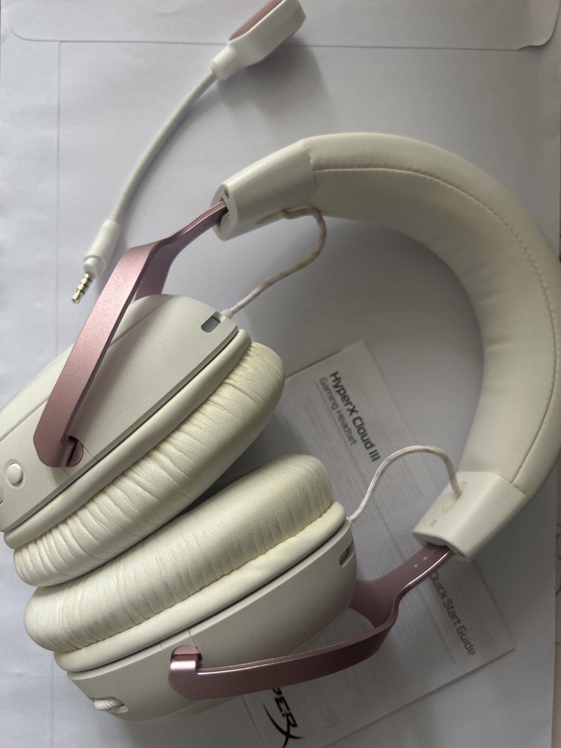 HyperX Cloud III Gaming Headset - White/Rose Gold