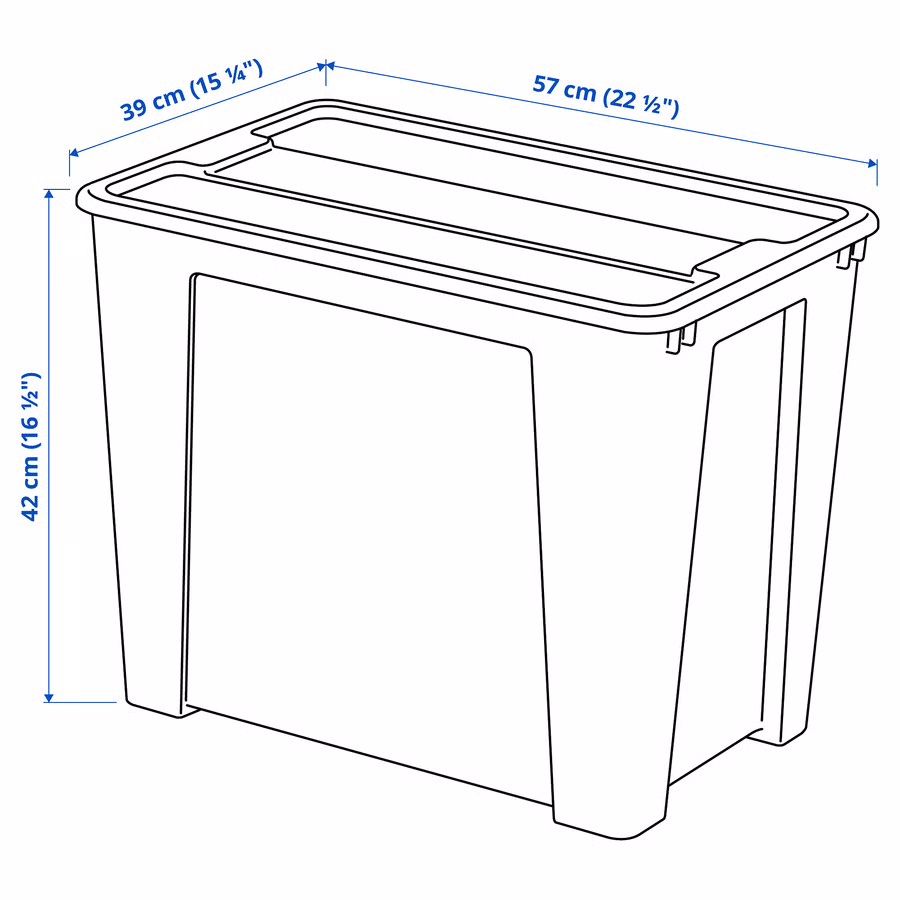 IKEA SAMLA Box with Lid - 65L440524465253263362