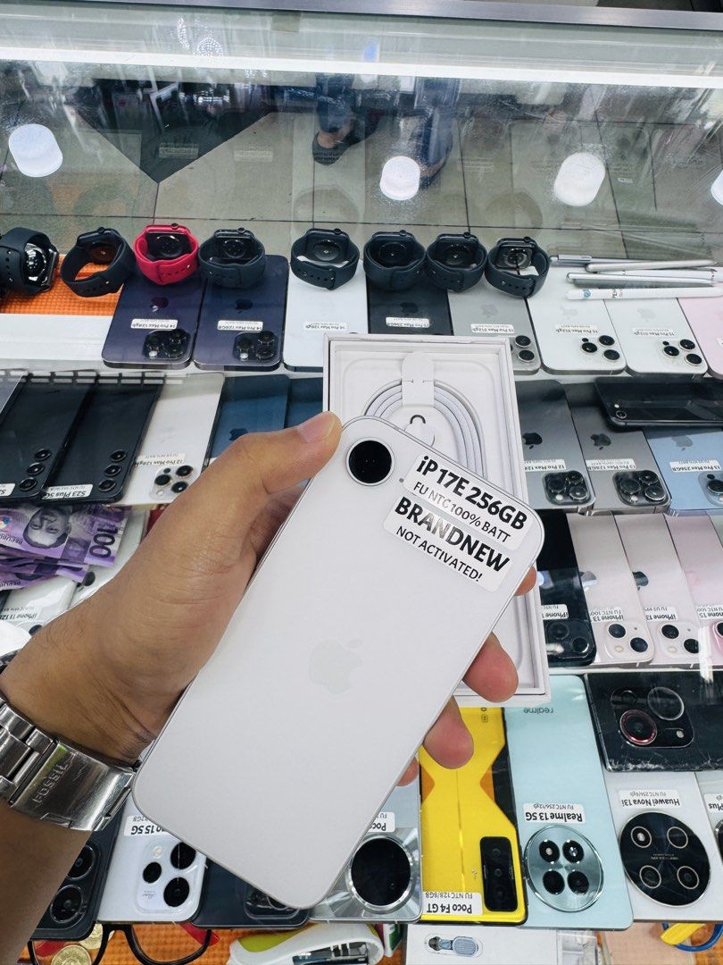 iPhone 17e 256GB Brand New Unactivated (Category: iPhone 17 Series) located in Manila. Submitted by kmgadgets (Listing ID 1435006802, Image 3). Description: FOR SALE | TRADE/SWAP Price: 43,999 On hand: iPhone 17e✔️ 256GB ✔️ OPENLINE ✔️ Brand New✔️ 100% Batt health ✔️ NTC APPROVED ✔️ 100% Original ✔️ 100% Makinis ✔️ 100% Smooth ✔️ NOT REFURB ✔️ NO HIDDEN ISSUES ✔️ NEVER BEEN REPAIRED ✔️ TEST TO SAWA✔️ FREE 3-UTOOLS ✔️ ANY MODEL OF IPHONE AND SAMSU
