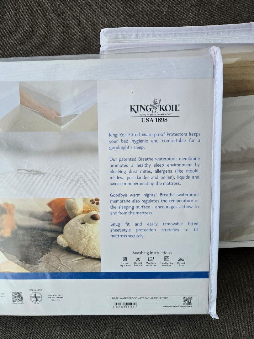King Koil Basic Premium Waterproof Mattress Protector - Queen440034083210547202