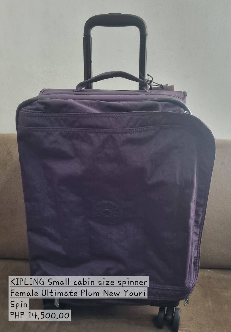 Kipling New Youri Cabin Size Luggage (Category: Luggage) located in Lipa City. Submitted by naomirobles (Listing ID 1435124889, Image 2). Description: Kipling New Youri cabin size luggage. Features a unique leaf pattern. Includes a retractable handle and wheels for easy transport. Perfect for carry-on luggage. Original price is PHP 15,200.00..
