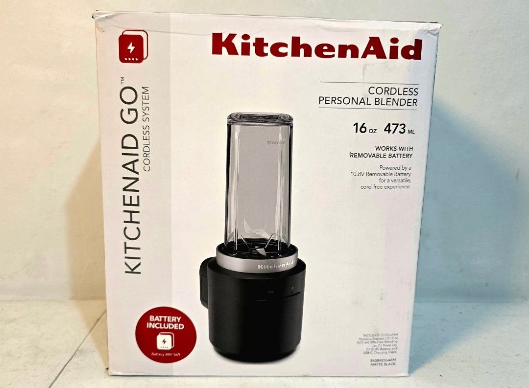 Kitchenaid Go Cordless Personal Blender (Category: Juicers, Blenders & Grinders) located in Caloocan City. Submitted by souththrift_taytay (Listing ID 1435147895, Image 2). Description: Kitchenaid Go Cordless Personal Blender New (Open.Box) Battery included Complete 5500.