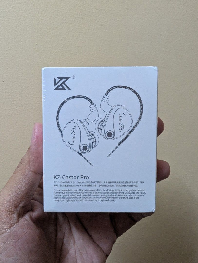 KZ Castor Pro wired earphones (Category: Earphones) located in Quezon City. Submitted by unboxingtito (Listing ID 1435078190, Image 1). Description: Brand new and sealed .