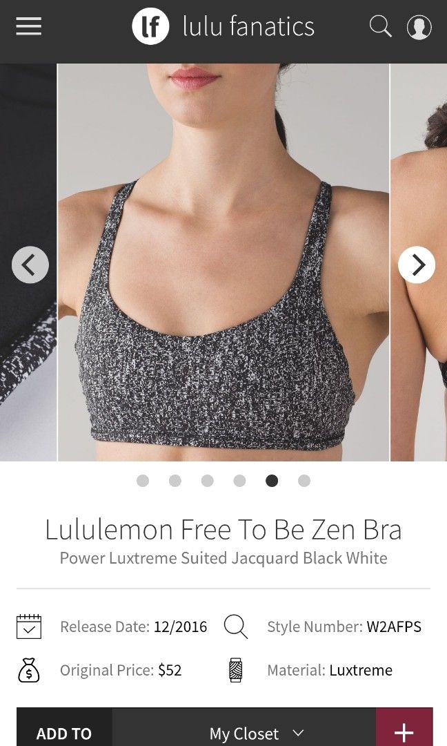 Lululemon free to be zen bra (Category: Undergarments & Loungewear) located in San Pedro. Submitted by thriftersthrift (Listing ID 1435163383, Image 1). Description: Width(inches) :13 No pads Good condition Already wash Color rate : 9.5 /10 🌵ALL ITEMS ARE FROM UKAY BALE SO MANAGE YOUR EXPECTATION 🌵 ASK SELLER FOR MORE INFORMATION COLOR MAY CHANGE TRU LIGHTING.