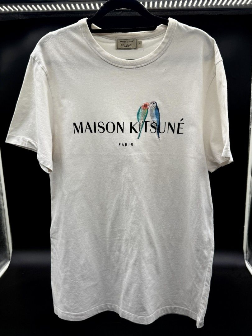 Maison Kitsune Paris T-shirt (Category: Tshirts & Polo Shirts ) located in Quezon City. Submitted by opulist (Listing ID 1435028365, Image 1). Description: - Maison Kitsune Paris Summer Tshirt - STORE BOUGHT NOT THRIFTED WIDTH 20in LENGTH 28in SHOULDER 18in.