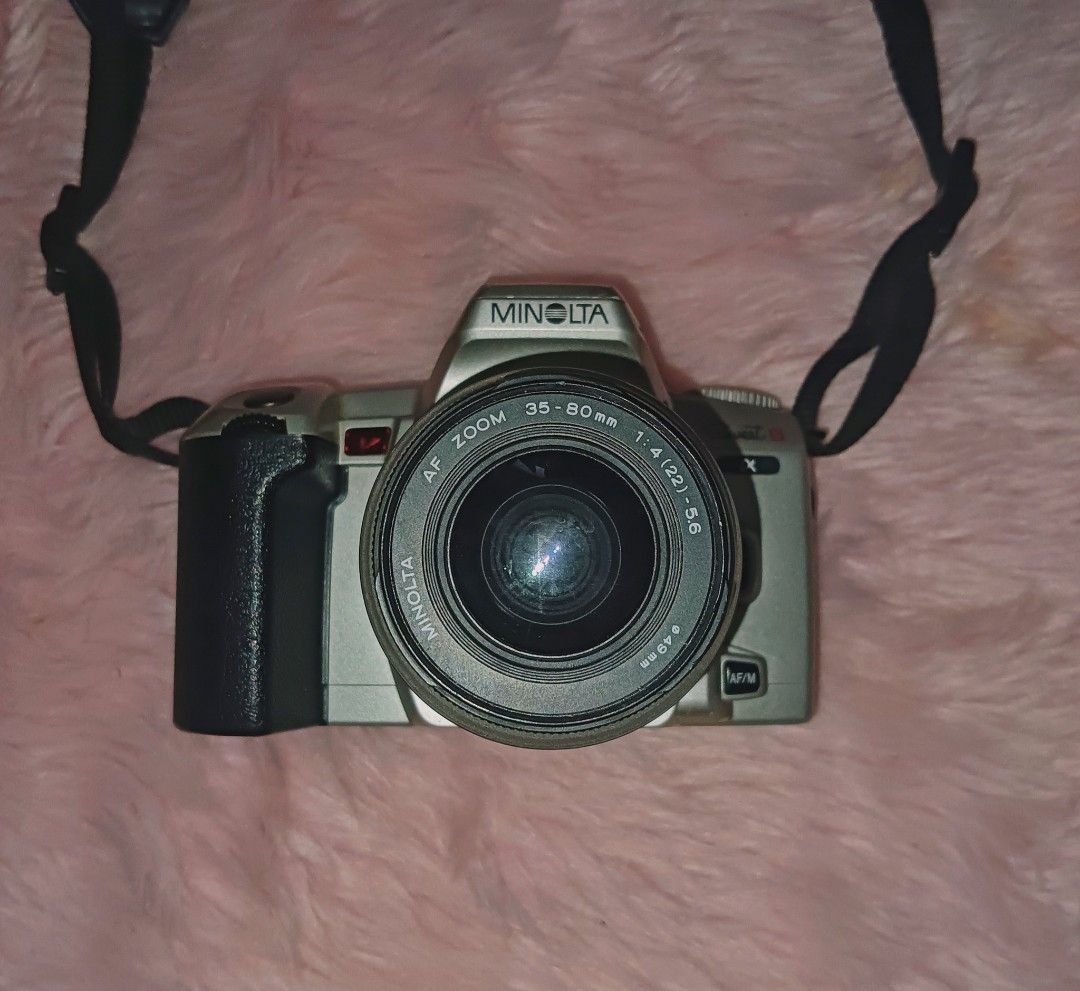 Minolta Alpha Sweet (Category: Cameras) located in Caloocan City. Submitted by maesmaes (Listing ID 1435007743, Image 1). Description: minolta alpha sweet s P2000, negotiable » 35mm SLR film camera » checked for CLA, functional but unused » flash and camera modes are all working fine » viewfinder's a bit pinkish, doesn't affect output » cosmetics - 8/10 » powered by 2 CR2 batteries.