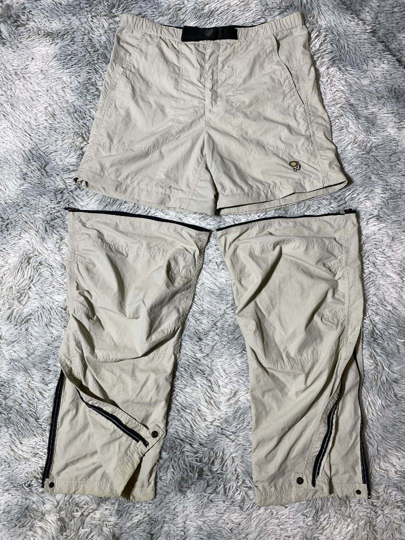 Mountain Hardwear Convertible Pants - Size L (Category: Trousers) located in Manila. Submitted by goodsrags (Listing ID 1435010379, Image 2). Description: 38L/16W inch - Mountain Hardwear convertible pants - Color: Light Beige - Features: Zip-off design, transforms into shorts - Waistband: Black - Zippers: Side zippers - Size: Large (as indicated on tag) - Material: 100% Nylon.