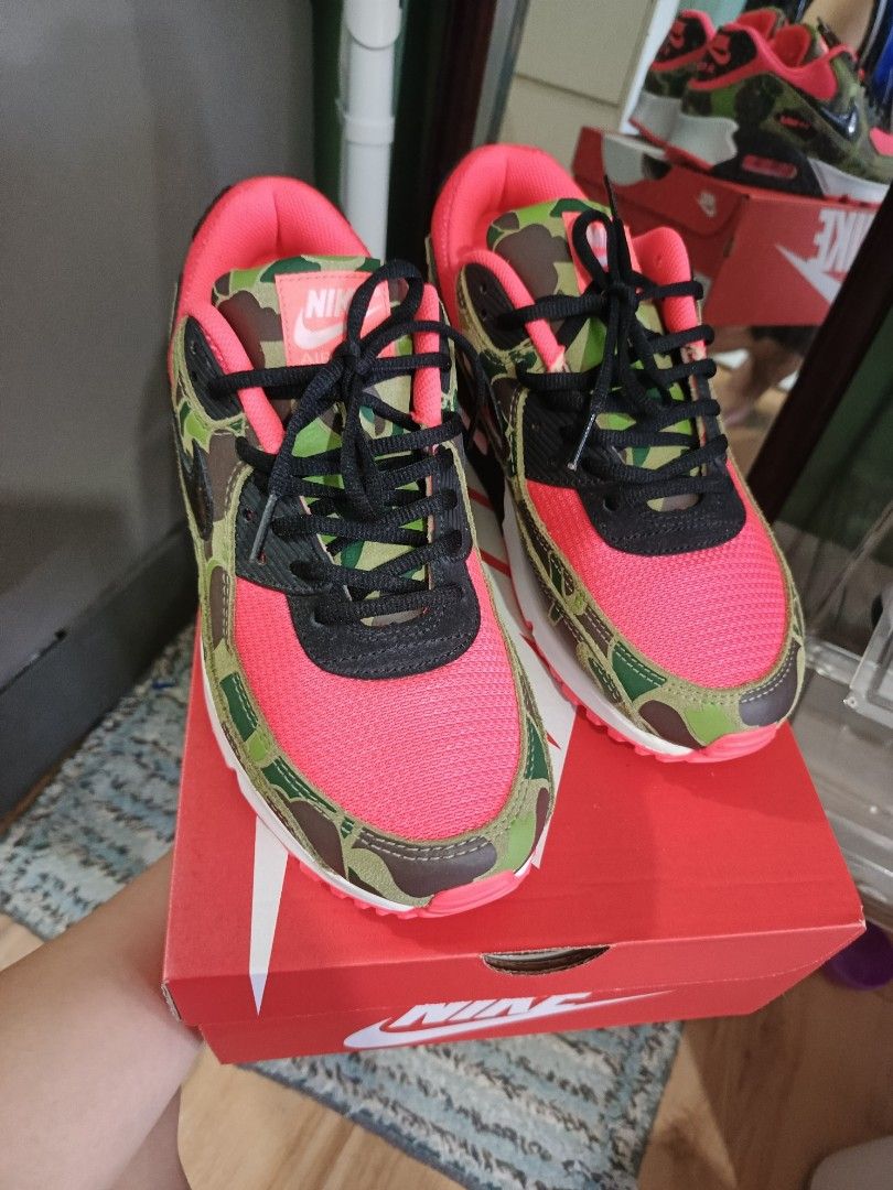 Nike Air Max 90 Reverse Duck camo (Category: Sneakers) located in Paranaque City. Submitted by ginorr (Listing ID 1435103049, Image 2). Description: For sale AM90 Reverse Duck camo CW6024600 2024 Release Size 10 Used Once. No issue Clean loob at labas Complete with box OG laces not used 8000 pesos Paranaque location LBC Lalamove .