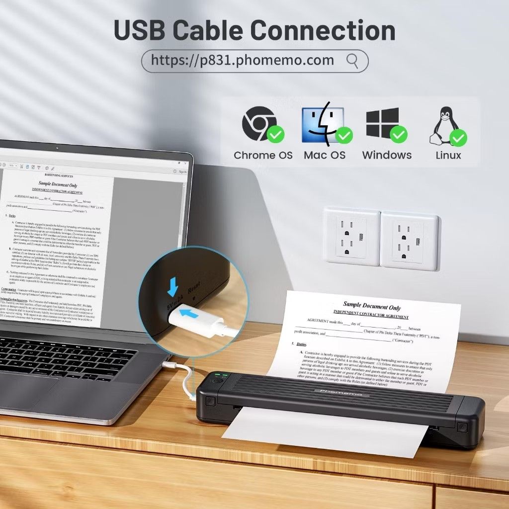 Phomemo P831 Portable A4 Printer | 300DPI Bluetooth Thermal Printer440587706371952642