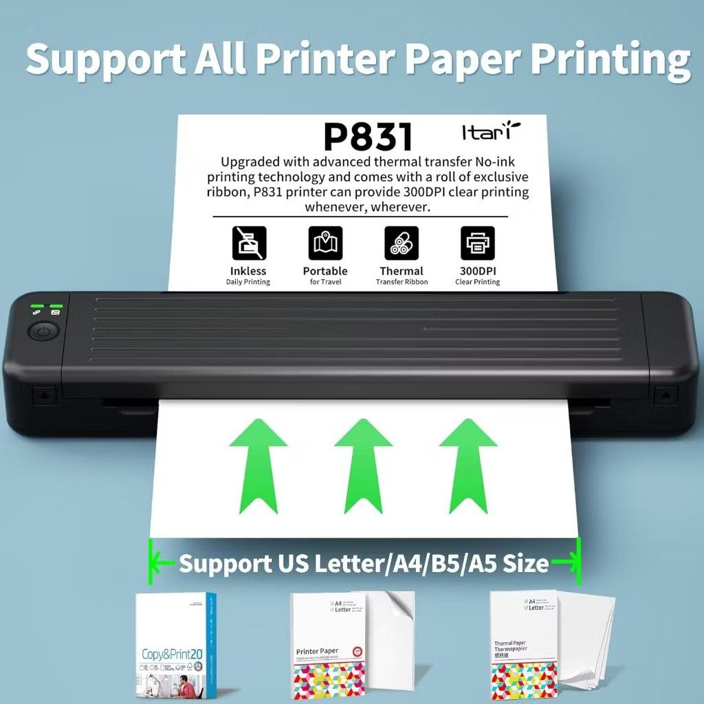 Phomemo P831 Portable A4 Printer | 300DPI Bluetooth Thermal Printer440587706371952641