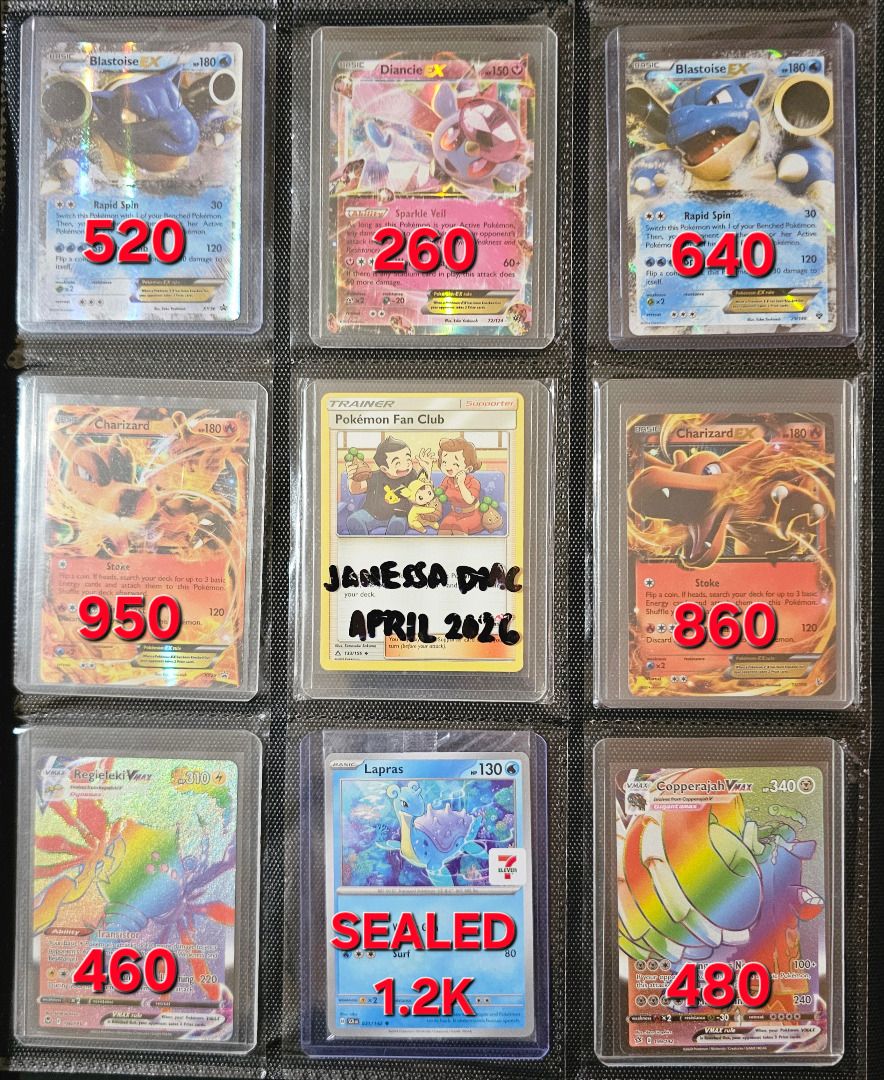 POKEMON HITS/PLAYABLES (ENGLISH) (Category: Raw Singles) located in Carmona. Submitted by hobbyking.ph (Listing ID 1434823186, Image 2). Description: AVAILABLE (CROSSPOSTED) ACCEPTING TRADES IN MY FAVOR POKEMON HITS/PLAYABLES (ENGLISH) FRESHLY PERSONAL PULLS (UNWANTED/DOUBLE HITS) MOSTLY MINT TO NEAR MINT CONDITIONS REQUEST DETAILED PICS VIA PM IF NEEDED FREE SLEEVES+TOP LOADERS FOR ART RARES FREE SLEEVES FOR REGULAR EX/PLAYABLES VOUCH THREAD LIN