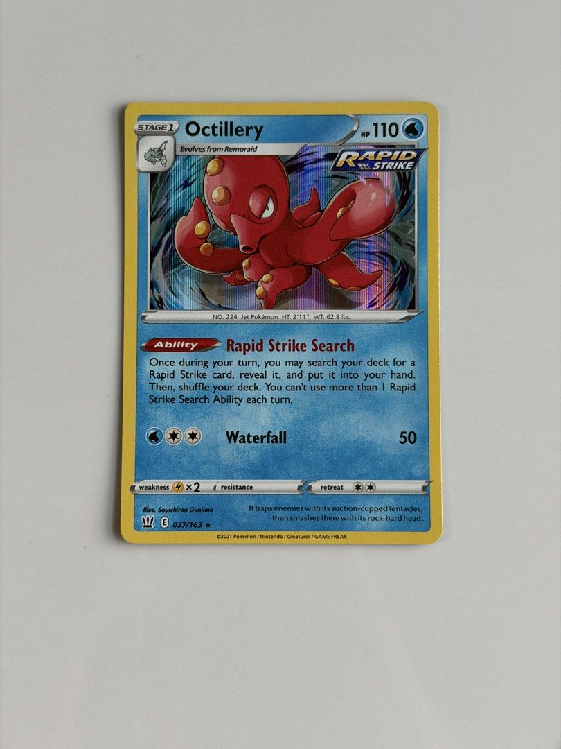 Pokemon TCG Rapid Strike Octillery Card, Hobbies & Toys, Toys & Games ...