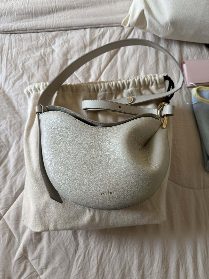 Polène Tonca Craie Handbag (Category: Luxury Bags & Wallets) located in Zamboanga. Submitted by mc.declutter (Listing ID 1435034954, Image 2). Description: ✨Authentic Polene Tonca with dust bag and box. Bought in Korea last January 2025 Color - Chalk Dimensions - 17 x 24 x 7 cm Adjustable shoulder strap ‼️Please note there’s a loose/popped stitch on one side of the buckle (i can send more photos of it) I can send proof that items are mine and mor