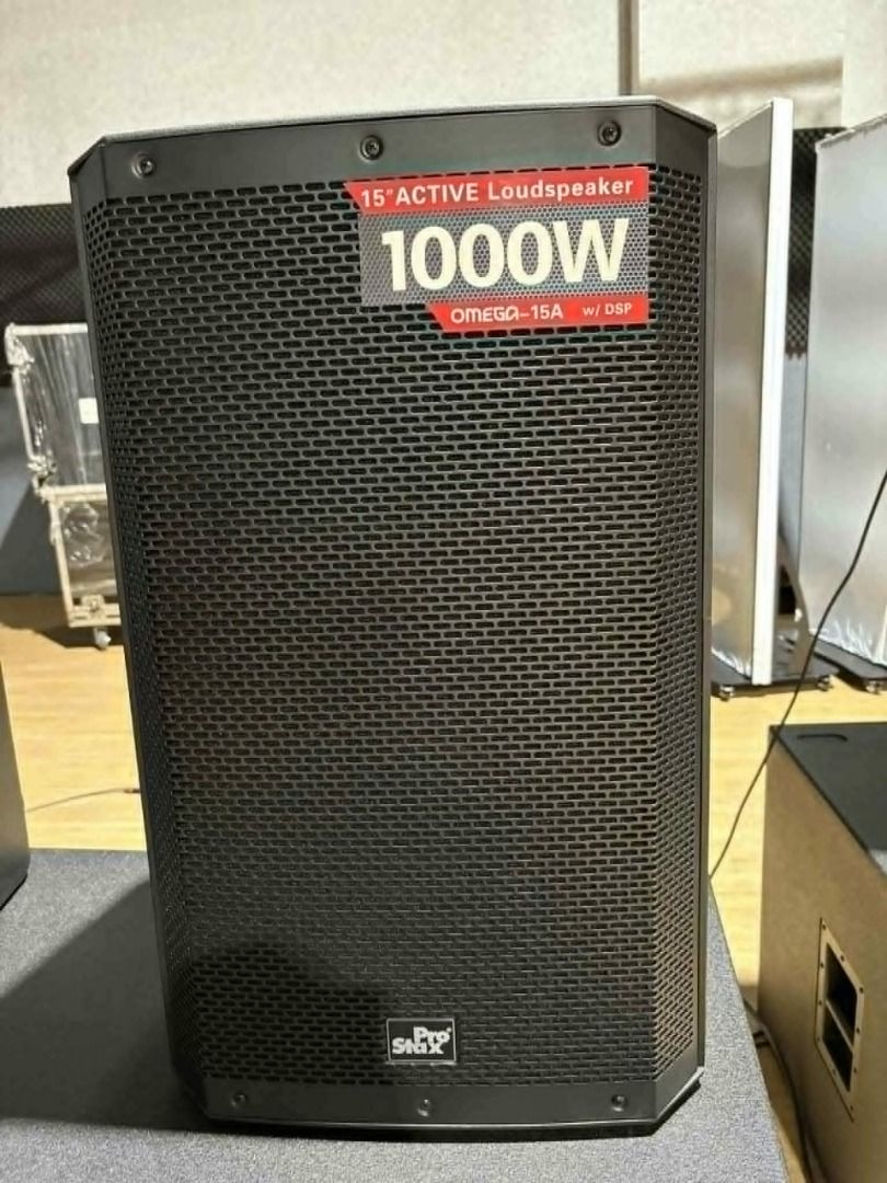 Pro Stax Omega-15A 1000W Active Loudspeaker (Category: Soundbars, Speakers & Amplifiers) located in Manila. Submitted by welltimedcollective (Listing ID 1435090557, Image 1). Description: - Pro Stax Omega-15A Active Loudspeaker - 15" Speaker - 1000W Power - Built-in DSP Processor - Bluetooth Connectivity - XLR Input and Output - Volume Controls - Sleek Black Design COD available metro manila Check out our page at fb.com/limitlessaudioandlights.