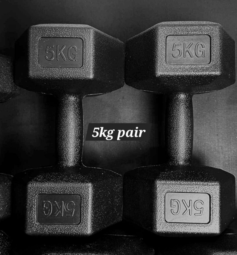 Pvc hexagonal rubberized dumbbell premium quality (Category: Weights & Dumbbells) located in Valenzuela. Submitted by carlo_023 (Listing ID 1435012541, Image 2). Description: PVC Hex dumbbell price list PVC Hex Dumbbells - 2.5kg pair = 700 PVC Hex Dumbbells - 5kg pair = 900 PVC Hex Dumbbells - 7.5kg pair= 1,100 PVC Hex Dumbbells - 10kg pair=1,280.