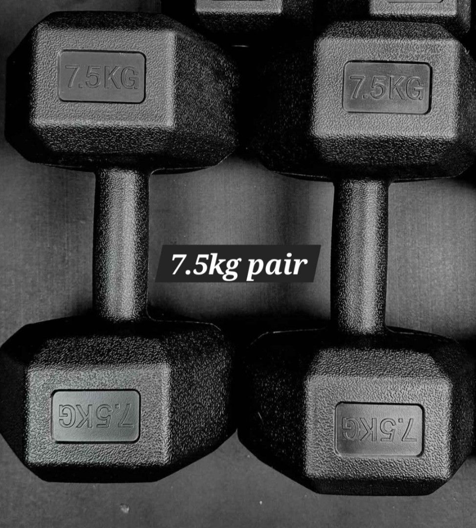 Pvc hexagonal rubberized dumbbell premium quality (Category: Weights & Dumbbells) located in Valenzuela. Submitted by carlo_023 (Listing ID 1435012541, Image 3). Description: PVC Hex dumbbell price list PVC Hex Dumbbells - 2.5kg pair = 700 PVC Hex Dumbbells - 5kg pair = 900 PVC Hex Dumbbells - 7.5kg pair= 1,100 PVC Hex Dumbbells - 10kg pair=1,280.
