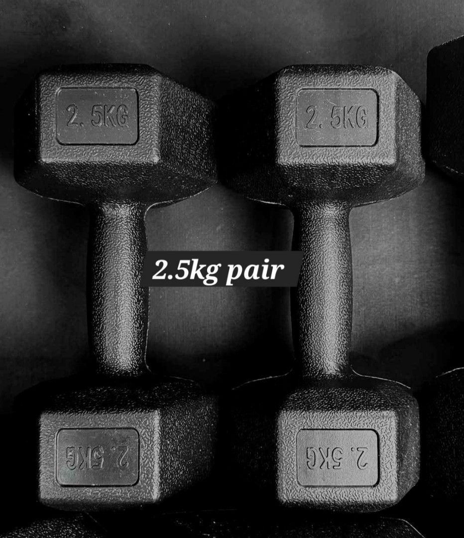 Pvc hexagonal rubberized dumbbell premium quality (Category: Weights & Dumbbells) located in Valenzuela. Submitted by carlo_023 (Listing ID 1435012541, Image 1). Description: PVC Hex dumbbell price list PVC Hex Dumbbells - 2.5kg pair = 700 PVC Hex Dumbbells - 5kg pair = 900 PVC Hex Dumbbells - 7.5kg pair= 1,100 PVC Hex Dumbbells - 10kg pair=1,280.