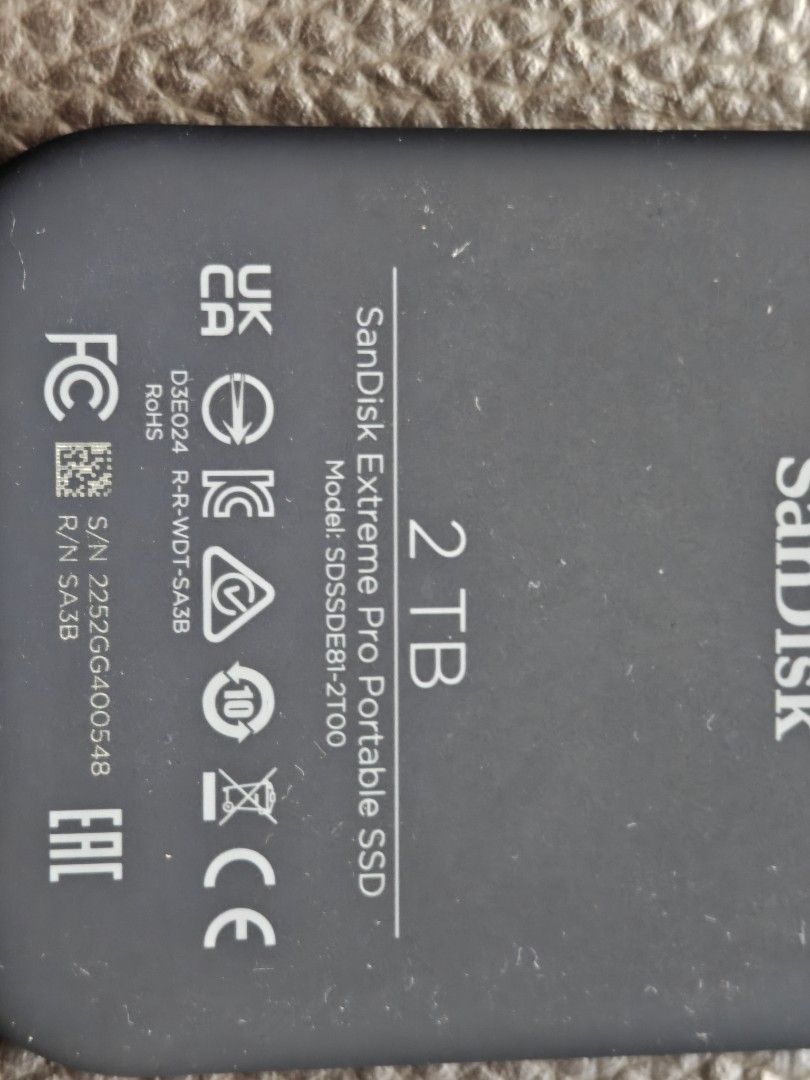 SanDisk Extreme Pro Portable SSD 2TB440103443346247681