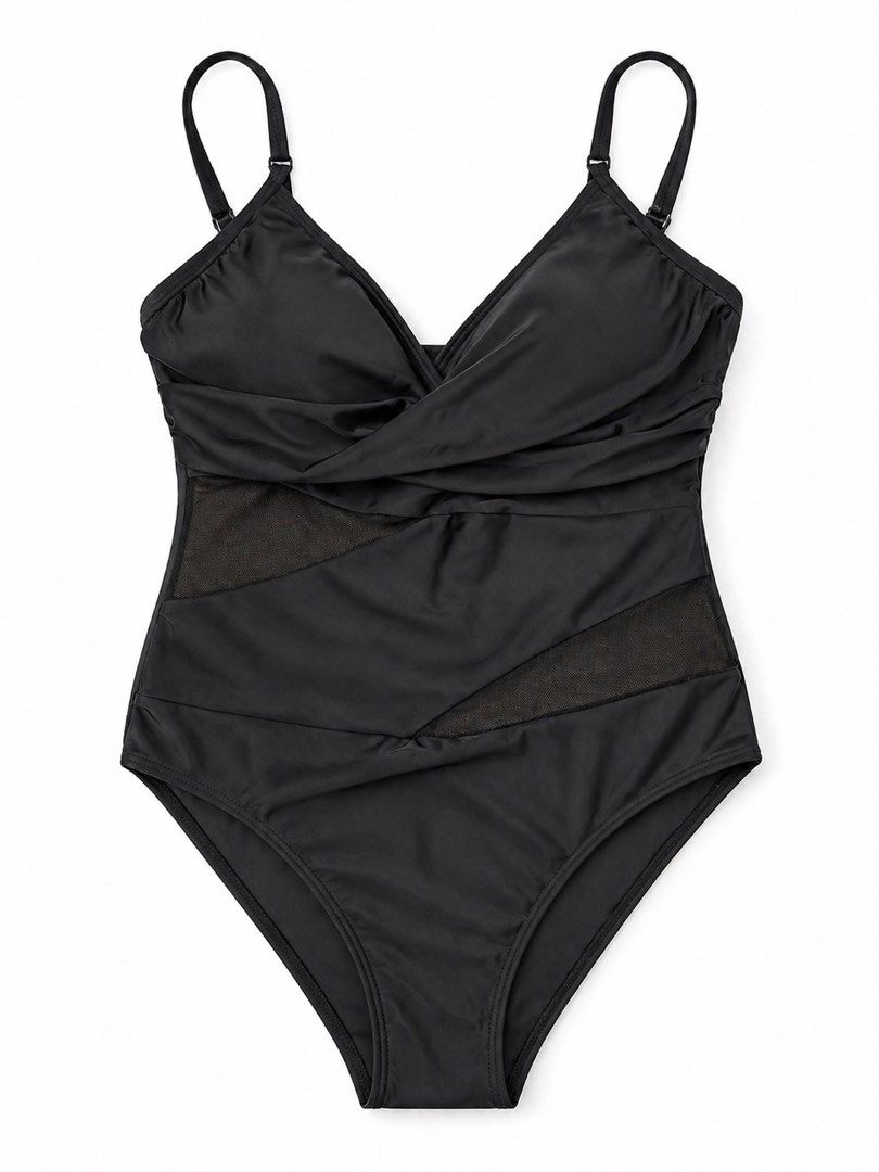 SHEIN One-piece Mesh - Black (Category: Bikinis & Swimsuits) located in Santa Rosa. Submitted by neloved_ (Listing ID 1435030019, Image 1). Description: Size: Small on tag With mesh details Used once Shipping via LBC or Lalamove - P150.00.
