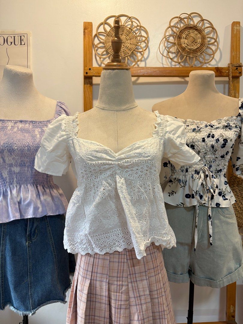 Shnukkumanila White Eyelet Top (Category: Blouses) located in Manila. Submitted by justlois (Listing ID 1435148365, Image 3). Description: Bought during the pandemic but never got to use.