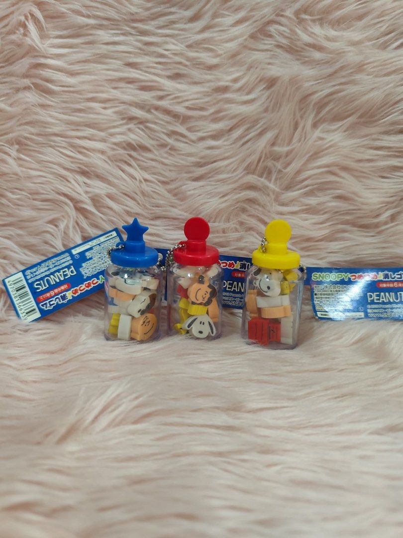 Snoopy Peanuts Eraser Set with Container Ball Chain SALE (Category: Character Goods) located in Quezon City. Submitted by eolshop (Listing ID 1435150135, Image 3). Description: Snoopy Peanuts Eraser Set with Container Ball Chain SALE Peanut Snoopy Japan Brand New Available in 4 container to choose - yellow Star - blue Star - red circle - yellow Circle Original Price: 295 Now: 199.