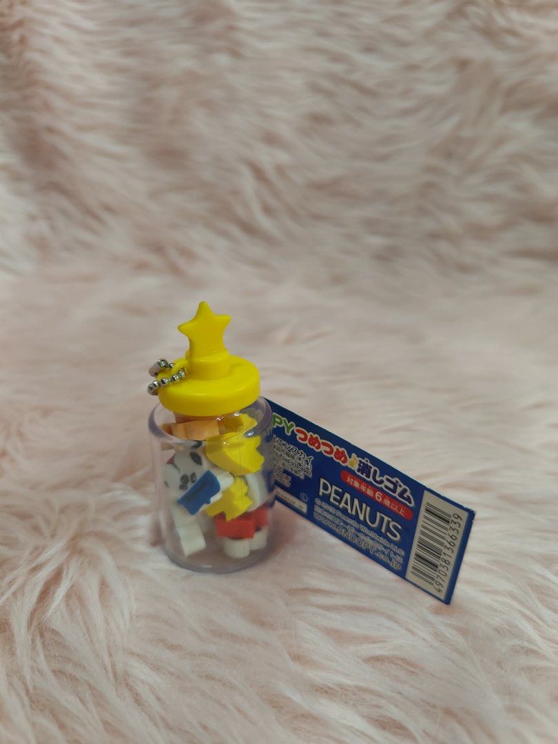 Snoopy Peanuts Eraser Set with Container Ball Chain SALE (Category: Character Goods) located in Quezon City. Submitted by eolshop (Listing ID 1435150135, Image 2). Description: Snoopy Peanuts Eraser Set with Container Ball Chain SALE Peanut Snoopy Japan Brand New Available in 4 container to choose - yellow Star - blue Star - red circle - yellow Circle Original Price: 295 Now: 199.