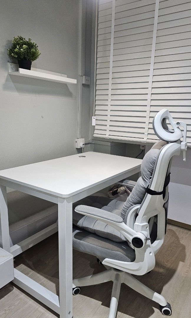 Study table (Category: Tables & Sets) located in Singapore. Submitted by icequeennn (Listing ID 1435037624, Image 2). Description: Study table + Chair + Seat Sponge Bought it around $250 for all Buy but never use so letting go. NO LOWBALLER.