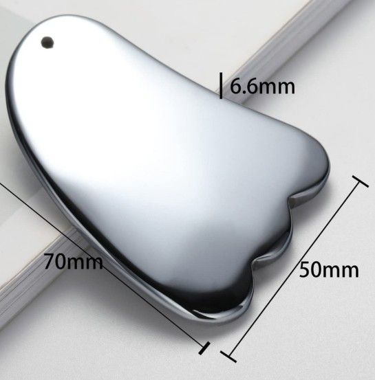 Terahertz Energy Stone Gua Sha Tool (Category: Face Care) located in Las Pinas. Submitted by lawki_stuff (Listing ID 1434999857, Image 3). Description: -Terahertz Gua Sha - For facial and body massage - Smooth, polished surface - Curved edges - Dimensions: 70mm x 50mm x 6.6mm - Promotes blood circulation - Relieves muscle tension.