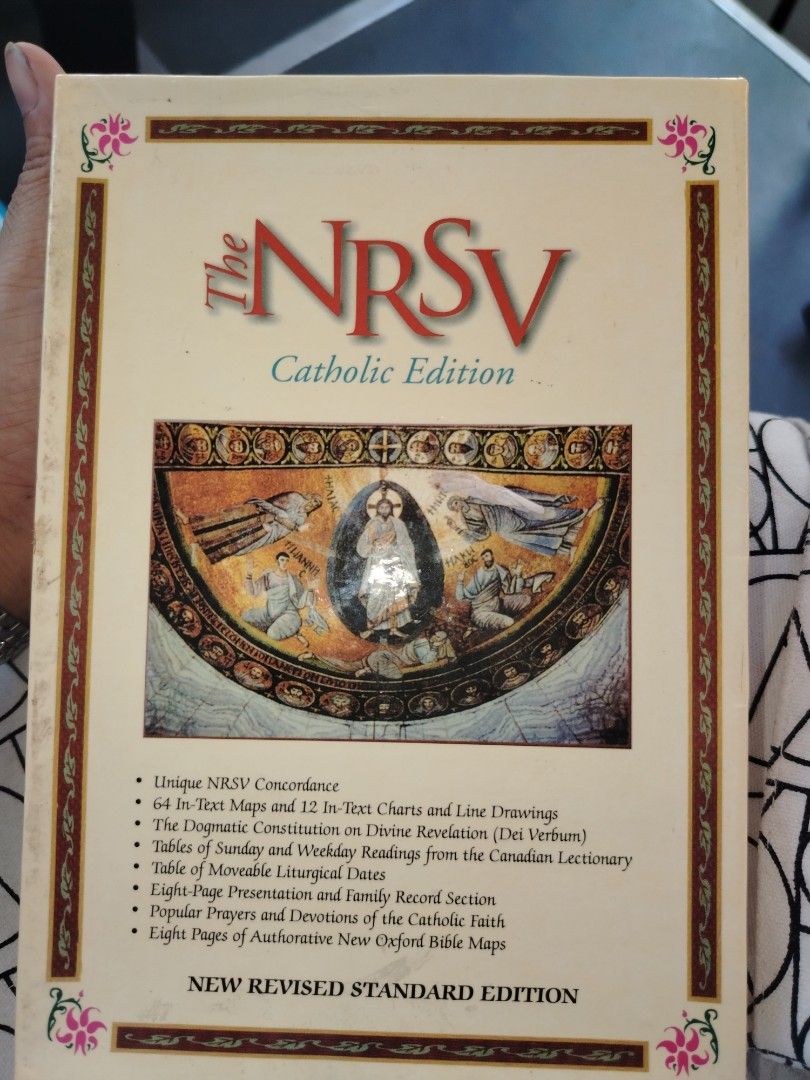 The NRSV catholic edition HOLY BIBLE (Category: Religion Books) located in Manila. Submitted by billionare (Listing ID 1435109884, Image 2). Description: the NRSV CATHOLIC EDITION HOLY BIBLE BRANDNEW.