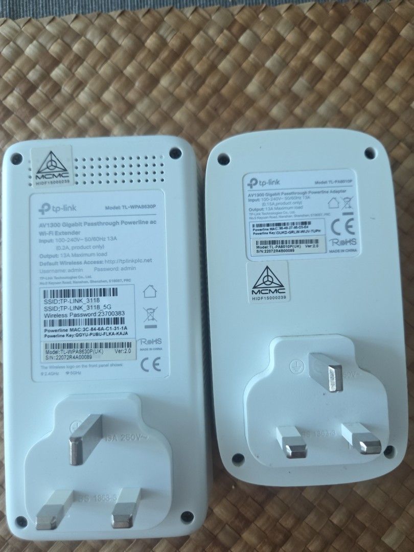 TP-Link 1300Mbps Powerline Adapter with Passthrough440103450623365122