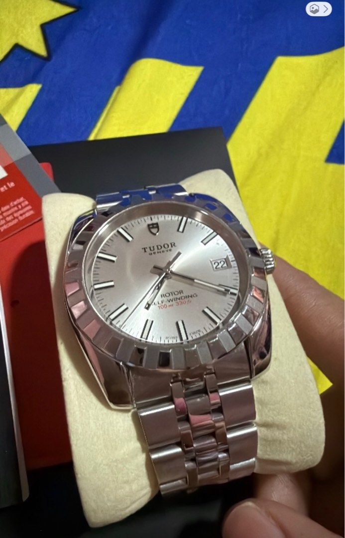 Tudor Rush Sale (Category: Luxury Watches) located in Quezon City. Submitted by miyah228 (Listing ID 1421954695, Image 2). Description: Tudor classic complete set Slightly used 0929380091 Check before purchase.