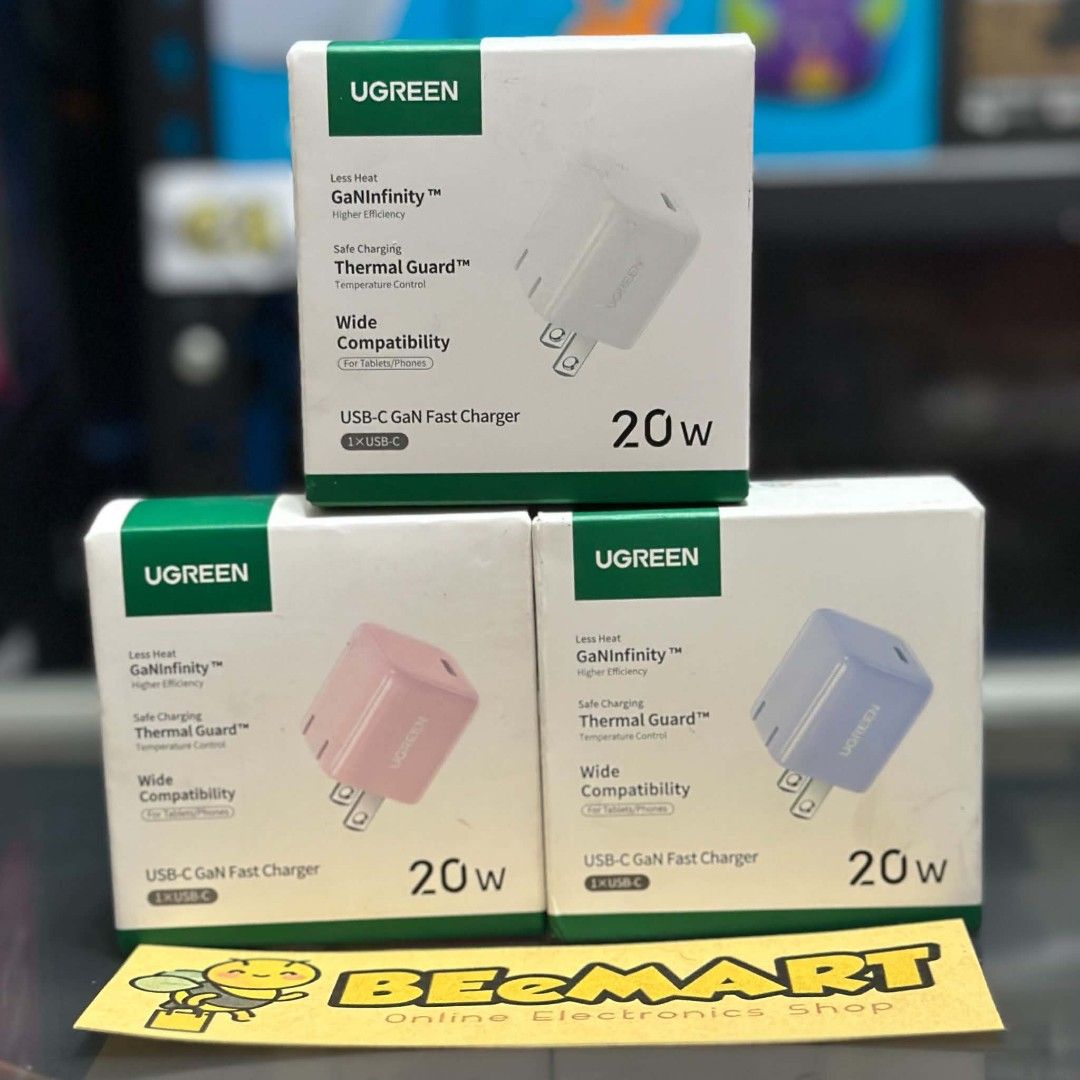 UGREEN Mini PD 20W Type C Fast Charger (Category: Chargers & Cables) located in Cabuyao City. Submitted by beemartshop (Listing ID 1435156623, Image 1). Description: 𝗢𝗥𝗜𝗚𝗜𝗡𝗔𝗟 • 𝗕𝗥𝗔𝗡𝗗𝗡𝗘𝗪 • 𝗔𝗨𝗧𝗛𝗘𝗡𝗧𝗜𝗖 🏷️𝗣𝗥𝗜𝗖𝗘: ₱349.00 𝗟𝗢𝗖𝗔𝗧𝗜𝗢𝗡: 📍 𝗕𝗘𝗘𝗠𝗔𝗥𝗧 𝗣𝗛 𝗣𝗨𝗟𝗢 𝗖𝗔𝗕𝗨𝗬𝗔𝗢 𝗟𝗔𝗚𝗨𝗡𝗔 ℹ️𝗧𝗵𝗶𝘀 𝗶𝘀 𝘁𝗵𝗲 𝘀𝗲𝗰𝗼𝗻𝗱 𝗠𝗮𝗿𝗸𝗲𝘁𝗽𝗹𝗮𝗰𝗲 𝗣𝗮𝗴𝗲 𝗼𝗳 𝗕𝗘𝗘𝗠𝗔𝗥𝗧 Color: Blue Pink White _______________