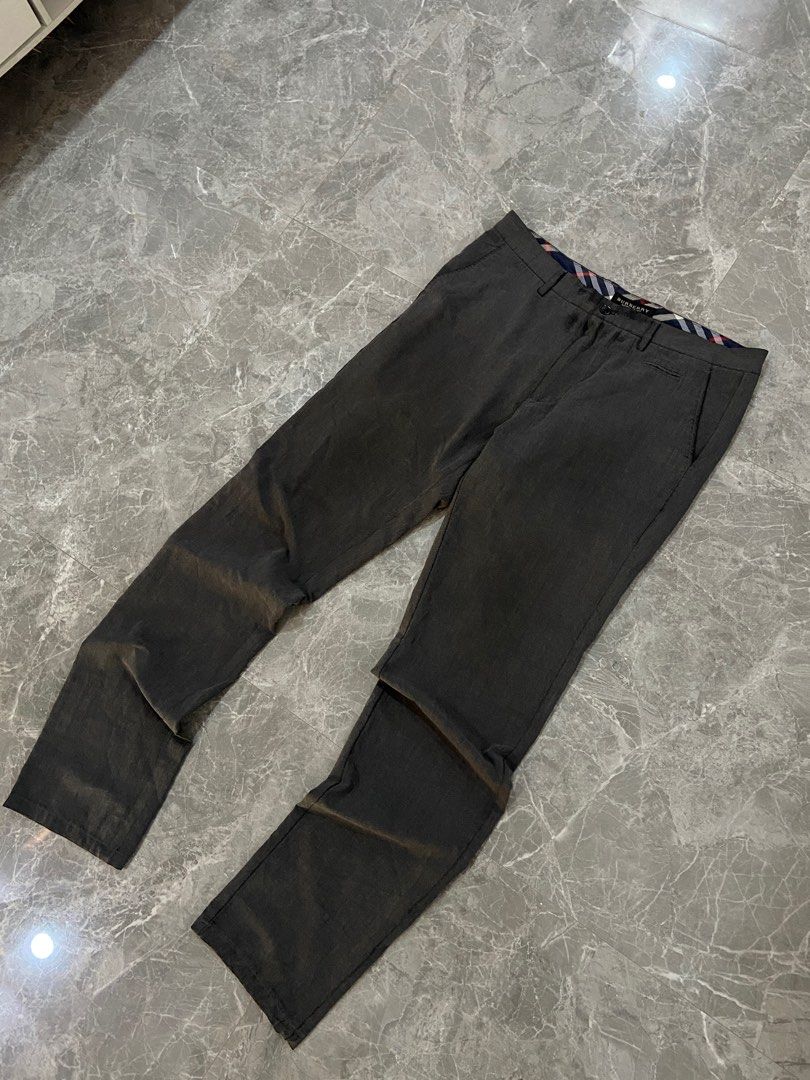 Vintage 80s Burberry Trousers (Category: Jeans) located in Angeles City. Submitted by bettyboop1k (Listing ID 1435168867, Image 1). Description: W34 -perfect for casual outfits, formal, or formal wear. -can match with almost anything - its vintage! grab it before its gone * Details in every picture * Some items need wash due to storage * Color may vary due to lighting * No Return/No Refund.