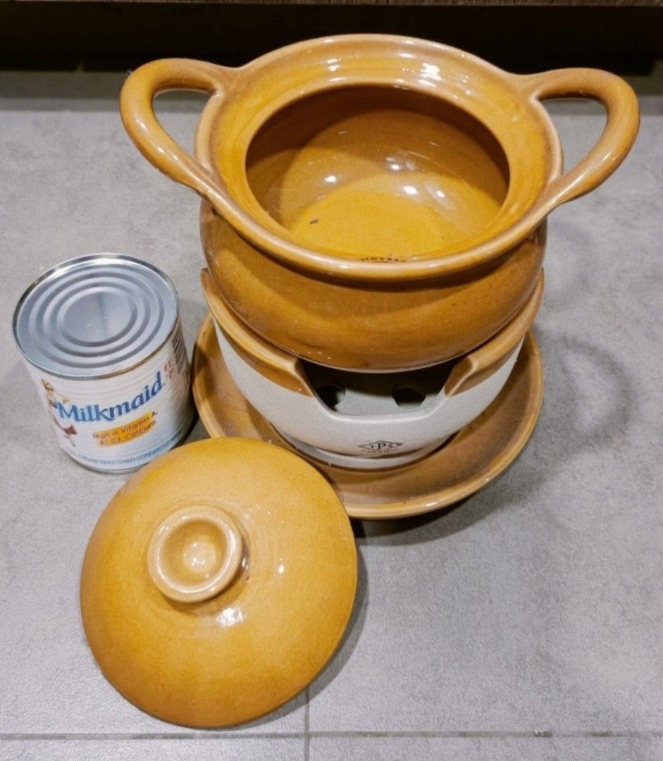 Vintage Ceramic Pot Set with Lid440654826853509121