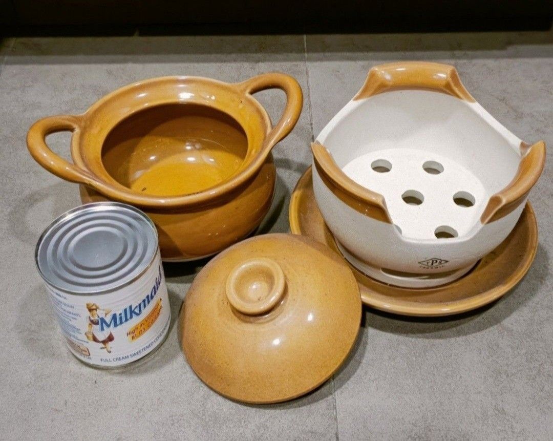 Vintage Ceramic Pot Set with Lid440654826853509122