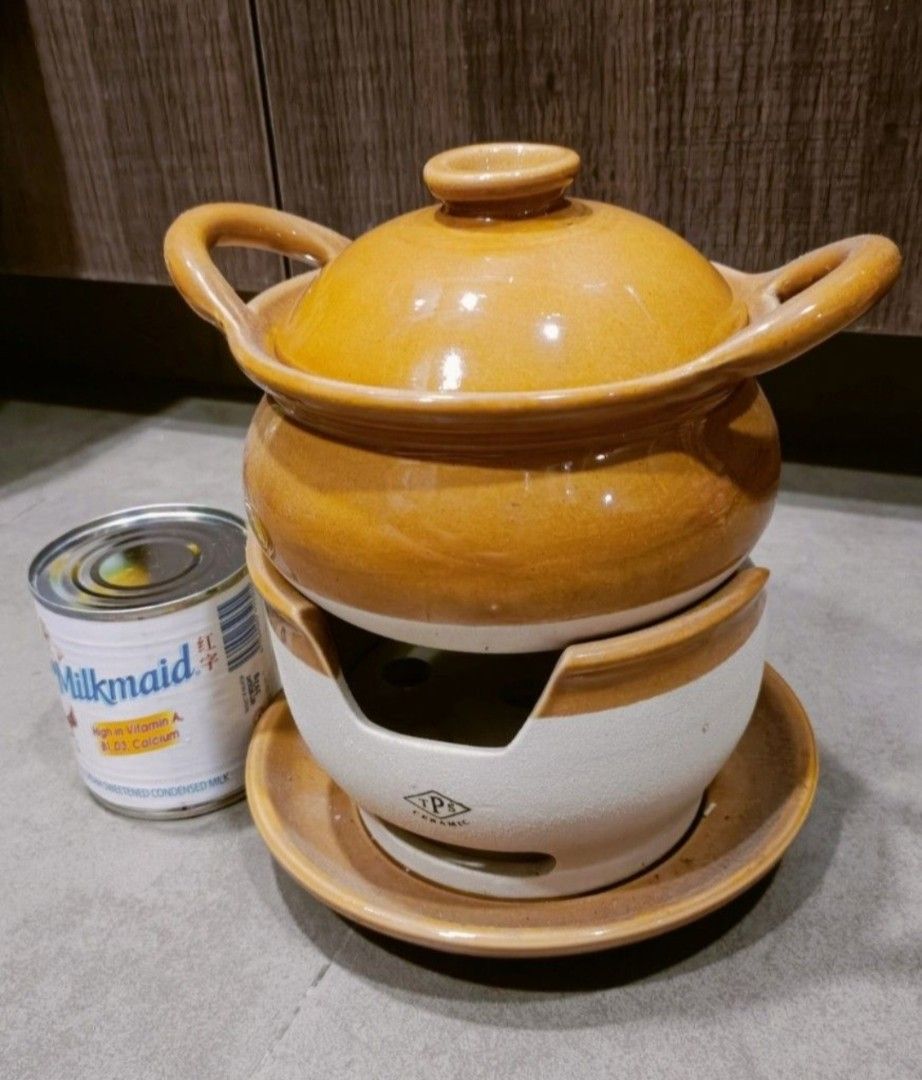 Vintage Ceramic Pot Set with Lid440654826853509120