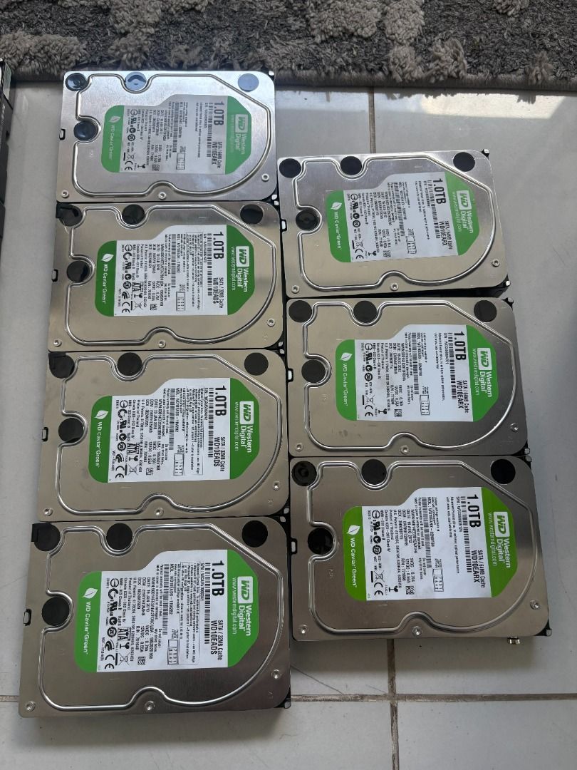 WD Green 1TB Hard Drives - 2pcs (Category: Hard Disks & Thumbdrives) located in Quezon City. Submitted by streetpark_prod (Listing ID 1435009223, Image 1). Description: Sold per piece 2 pcs remaining.