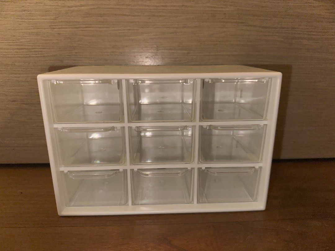 White 9 compartment storage organiser