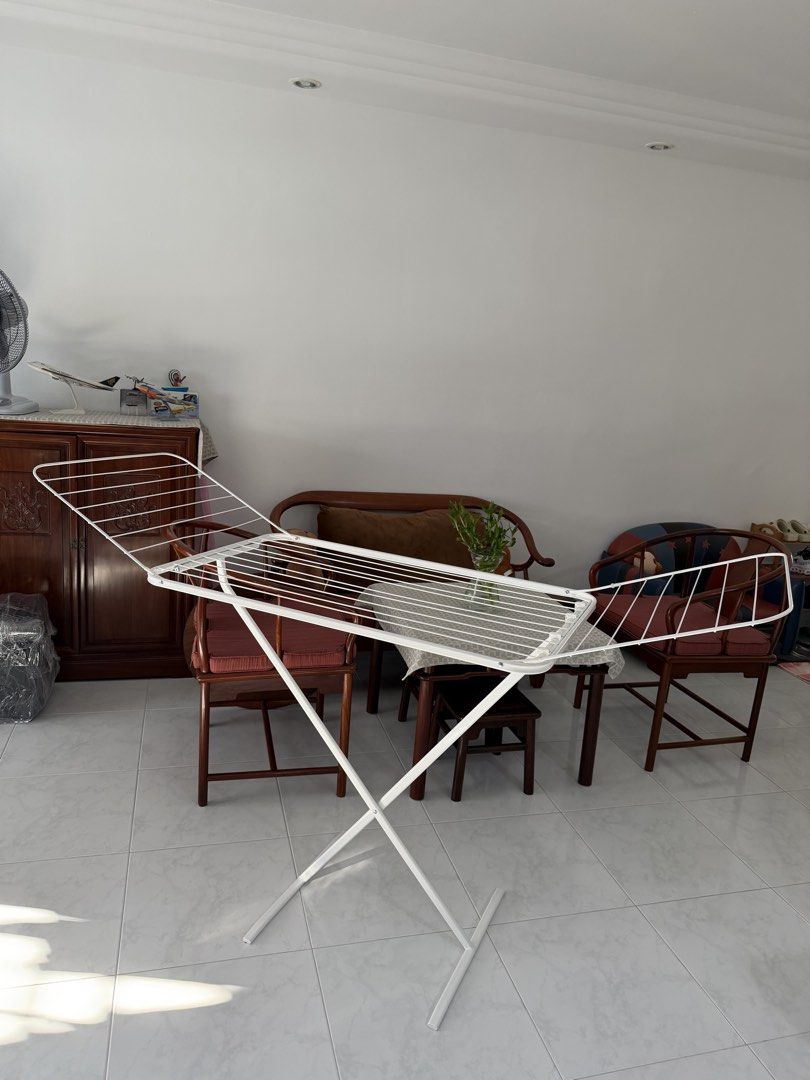 White Foldable Clothes Drying Rack440397171986288640