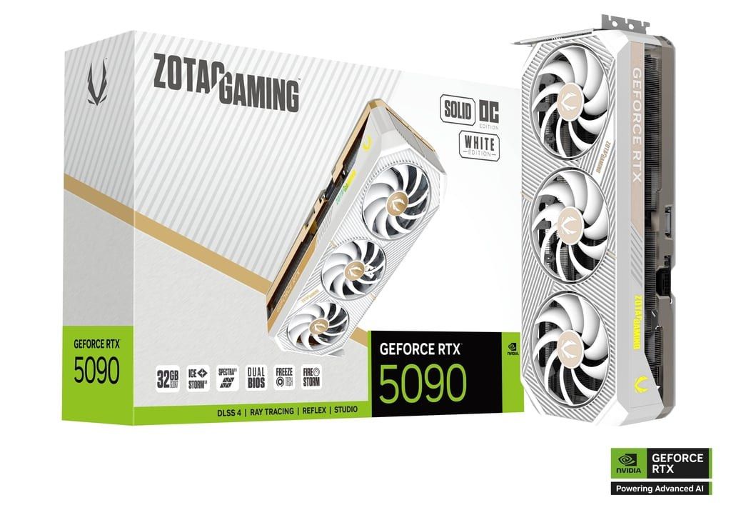 ZOTAC GAMING GeForce RTX 5090 Solid OC White440346792617594880