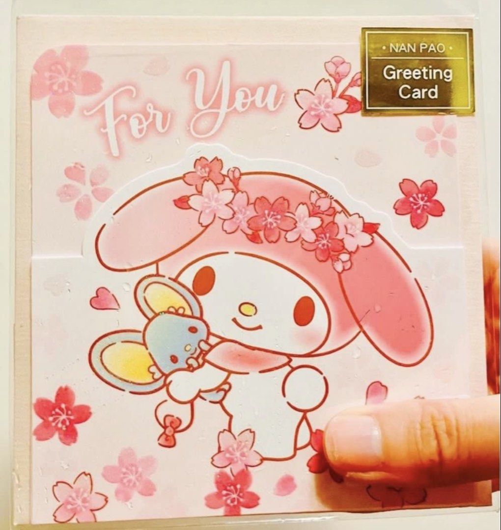 現貨🌸樱花卡💌正版 台灣 SANRIO 櫻花春季限定 MY MELODY公仔 / HELLO KITTY公仔/ 玉桂狗公仔 肉桂狗公仔 心意卡賀卡 母親節卡 情人節卡 BB百日宴生日卡 母親節卡 結婚卡聖誕卡 求婚祝福賀 萬用卡 萬用咭 感謝咭 櫻花卡 珍藏收藏 SAKURA FLOWER Birthday Christmas Greetings Weddings Valentines Gift card Sanrio Sakura Cherry Blossom Greeting Cards （分類：文具及工藝 - 畫作及印刷品）位於 Hong Kong。 由 swroom 提交（商品編號 1429974977，圖片 2）。簡介： 🚚 🎁 只限郵寄運送 🎁 ▫️▫️商品詳情▫️▫️ 💝 $55 張 ，$150 三張，全新 ❣️ 節日銷情迅速請早訂購售完即止❣️ 🛍更多最新禮品玩具 follow us ： carousell.com/swroom ▫️▫️購買付款詳情 ▫️▫
