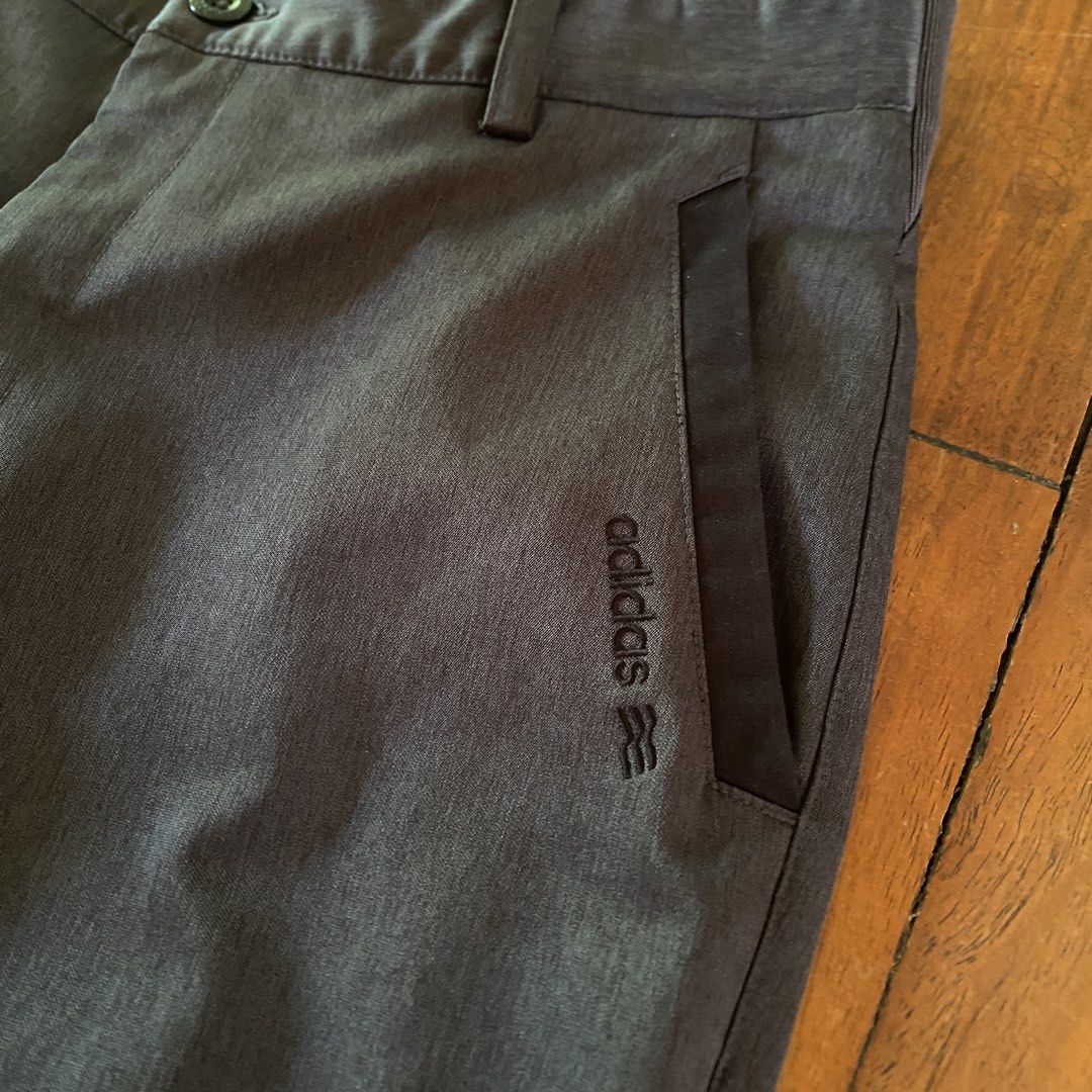 Adidas golf trousers (Category: Trousers) located in Naga. Submitted by decluttertingz_ (Listing ID 1429914793, Image 2). Description: Adidas dark grey golf trousers Size 34 on tag Actual measurements: Waist: 16.5” Leg: 13” Hem: 8” Length: 39” No issues good as new.